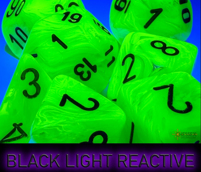 Vortex Mega-hedral Bright Green/black 7-Die Set