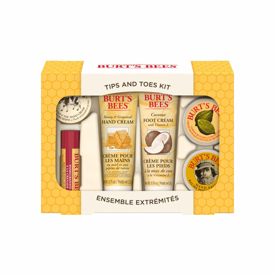 BURT'S BEES TIPS AND TOES 6 PIECE GIFT SET