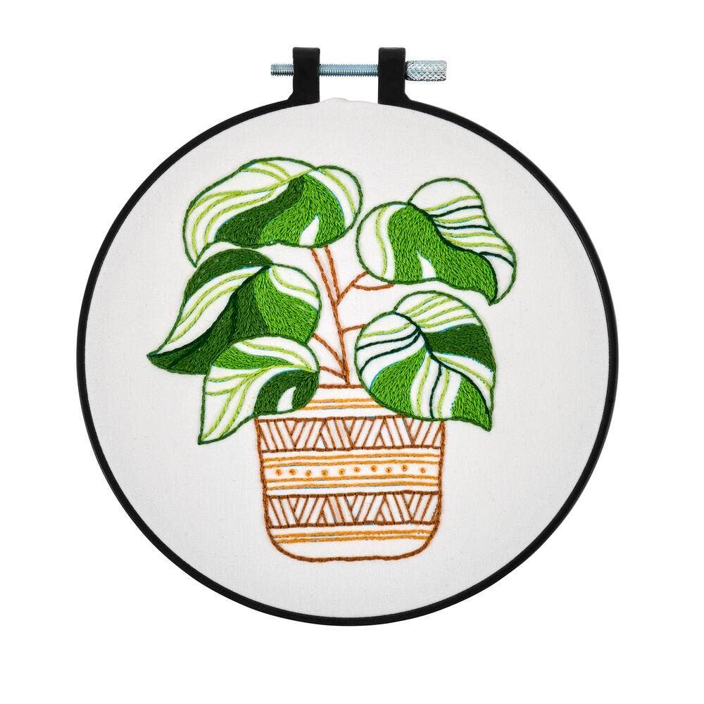 Stamped Embroidery 6in Potted Beauty