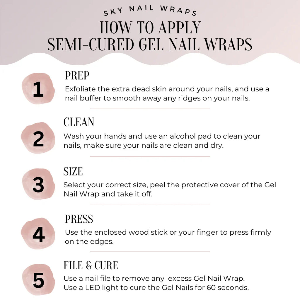 Leah Basic Gel Nail Wrap