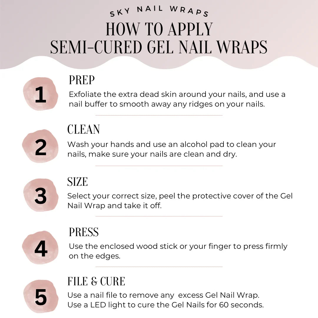 Leah Basic Gel Nail Wrap