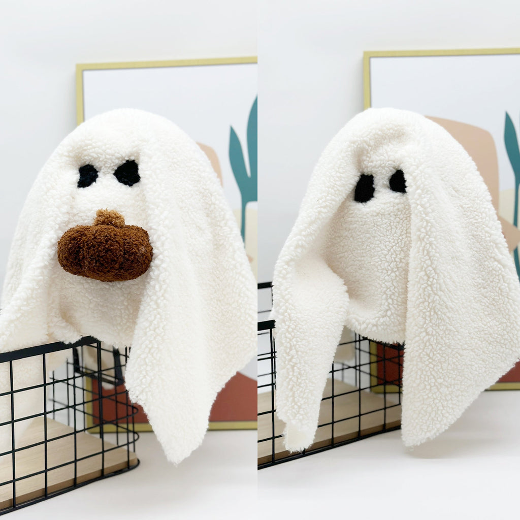 Halloween Ghost Plush Toy – Soft Decorative Doll with Pumpkin, Devil, or Cat