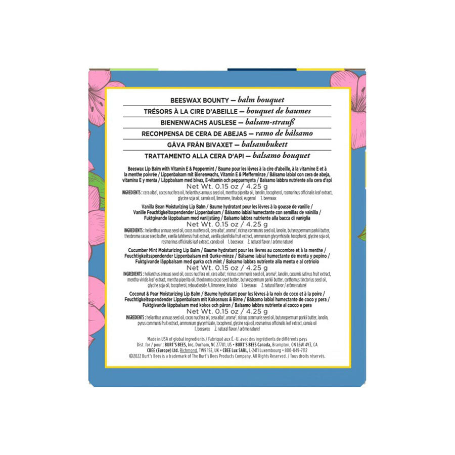 BURT'S BEES BALM BOUQUET LIP BALM (4 PACK)