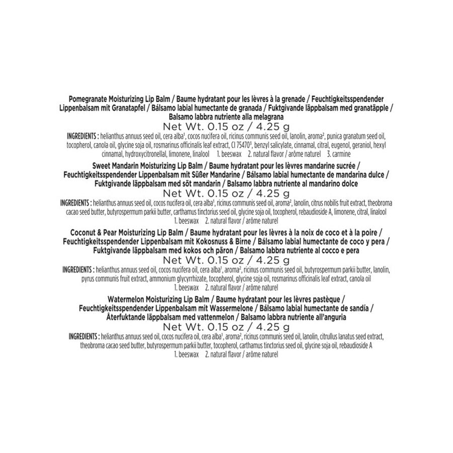 BURT'S BEES JUST PICKED LIP BALM (4 PACK)