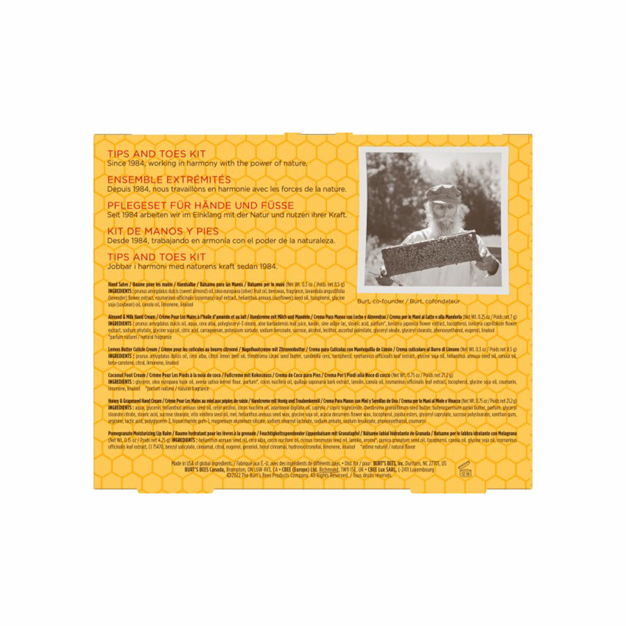 BURT'S BEES TIPS AND TOES 6 PIECE GIFT SET