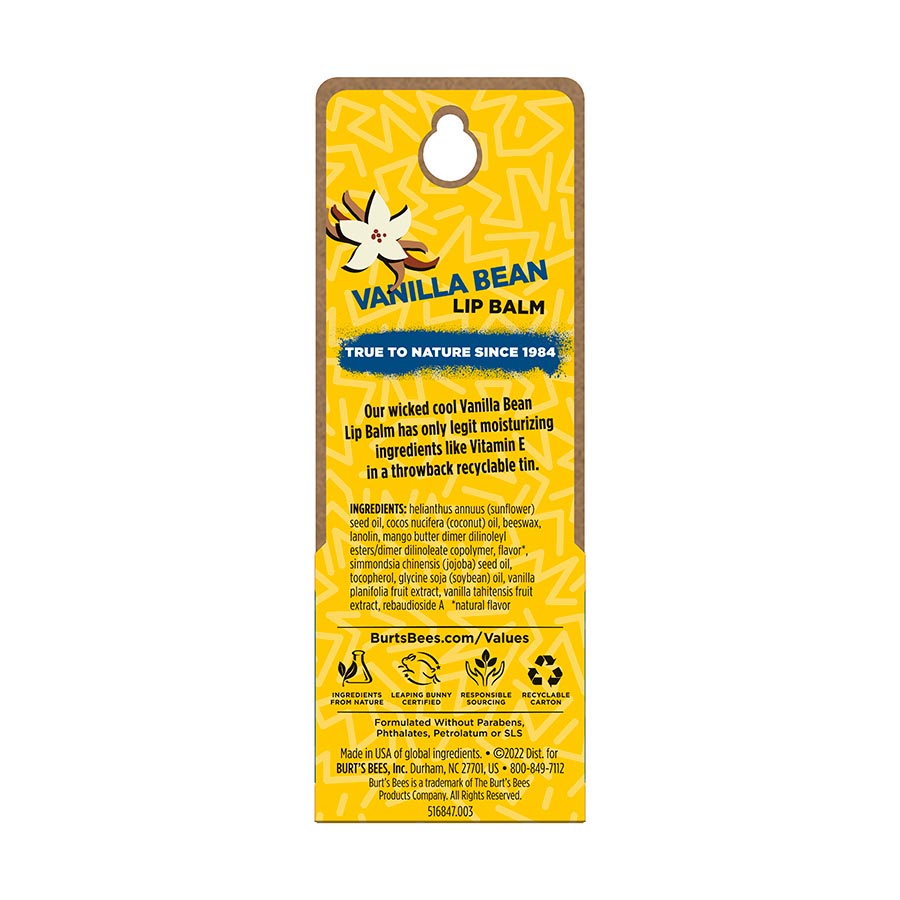 BURT'S BEES VANILLA BEAN LIP BALM TIN (0.30 OZ)