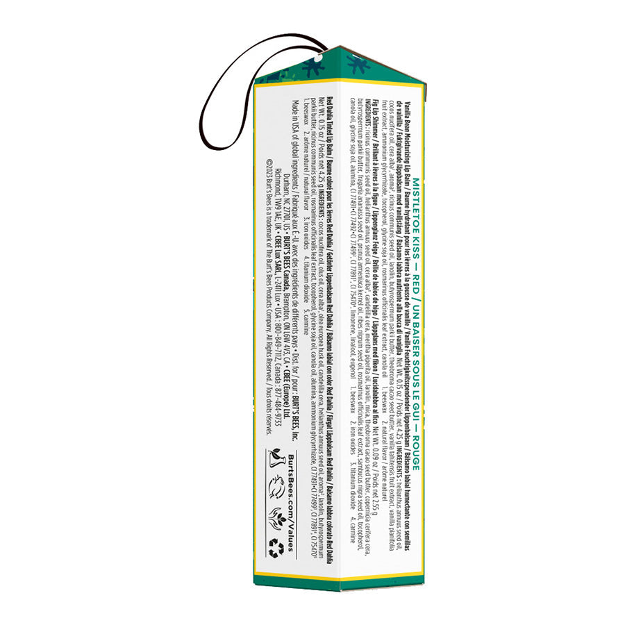 BURT'S BEES MISTLETOE KISS RED COLLECTION HOLIDAY GIFT SET