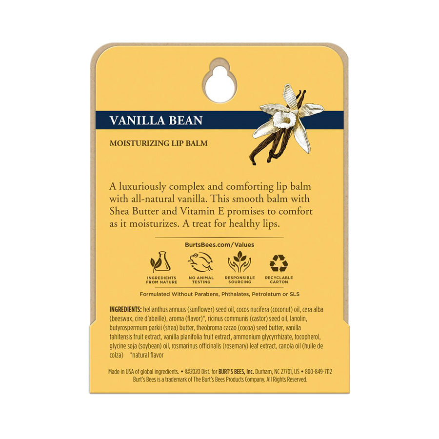 BURT'S BEES HOLIDAY VANILLA BEAN LIP BALM (1 TUBE, 0.15 OZ)