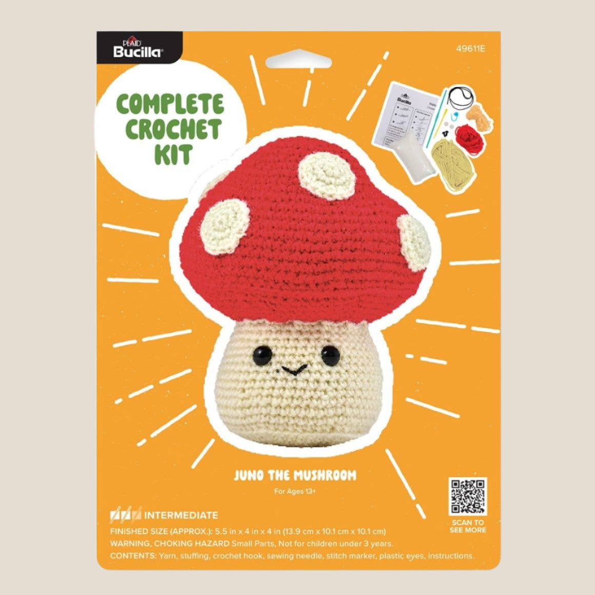 Amigurumi Crochet Kit - Juno the Mushroom