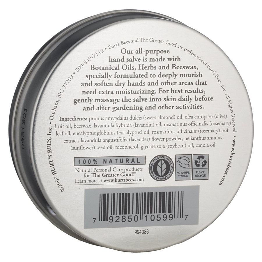 BURT'S BEES HAND SALVE (3.0 OZ TIN)
