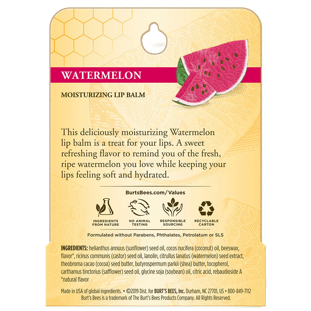 BURT'S BEES WATERMELON LIP BALM (1 PACK, 0.15 OZ)