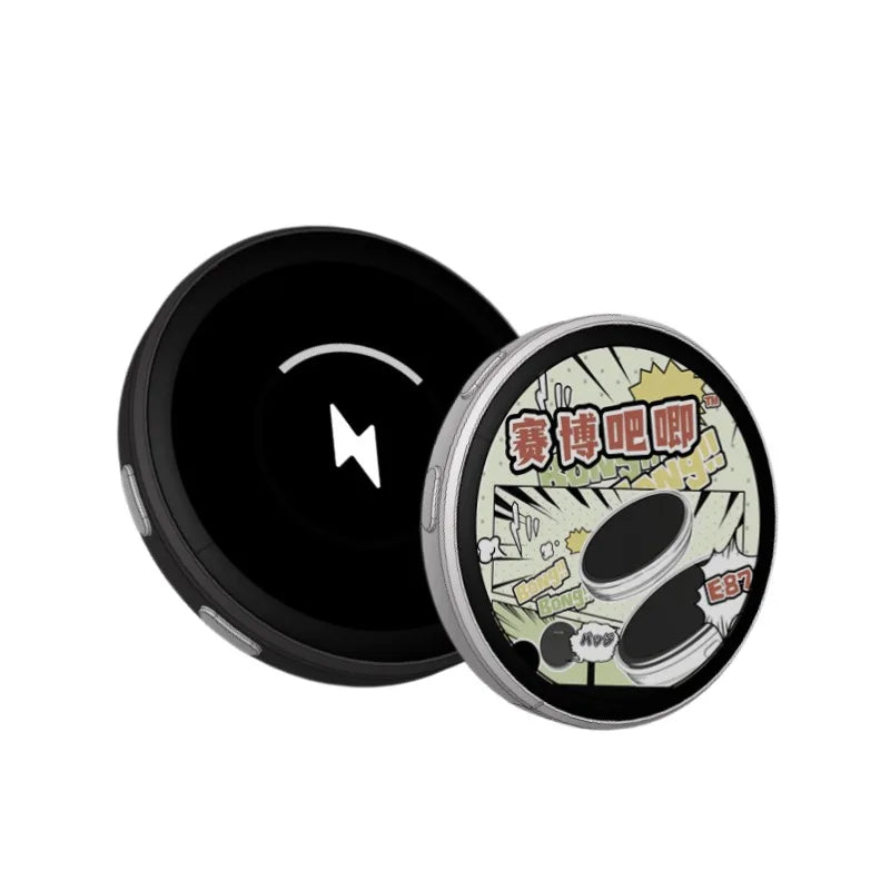 Hot Smart Bluetooth Anime Digital Badge - Touchscreen E-Ink Photo Frame w/ Video Playback, 7-Color LED, App Control, 18H Battery