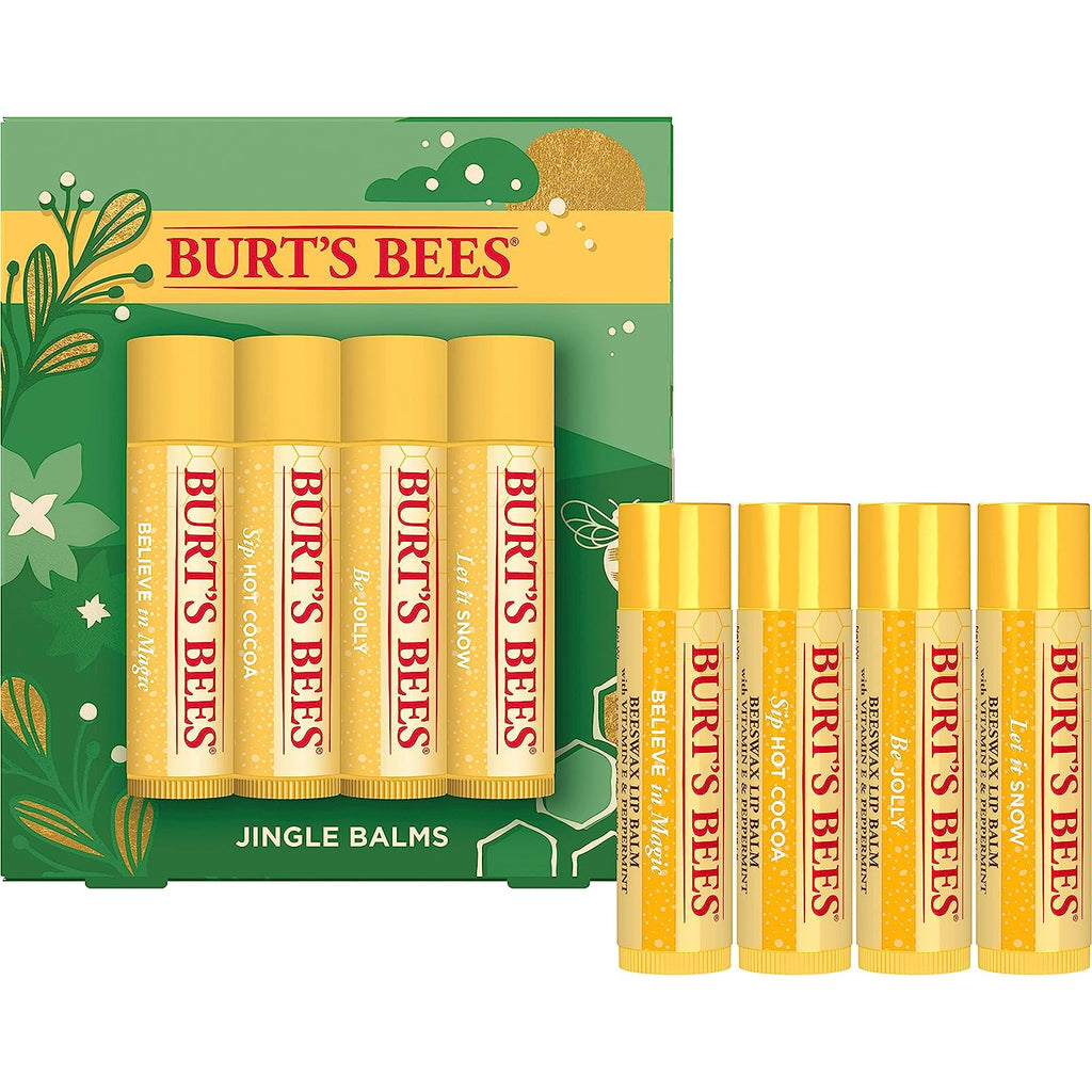 BURT'S BEES JINGLE BALMS 4 PACK (CLASSIC BEESWAX LIP BALM)