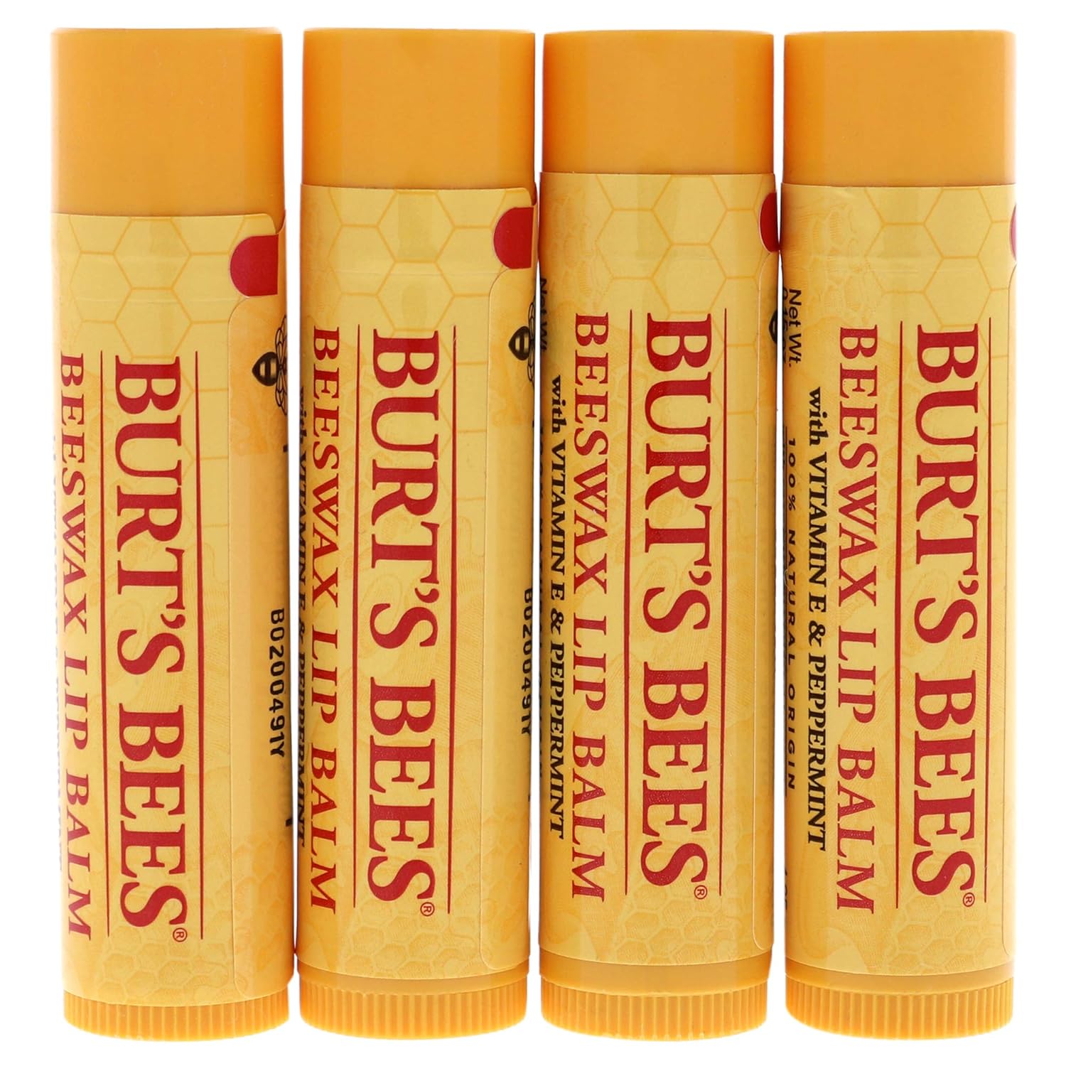 BURT'S BEES CLASSIC HOLIDAY 4 PACK (BEESWAX LIP BALM SET)