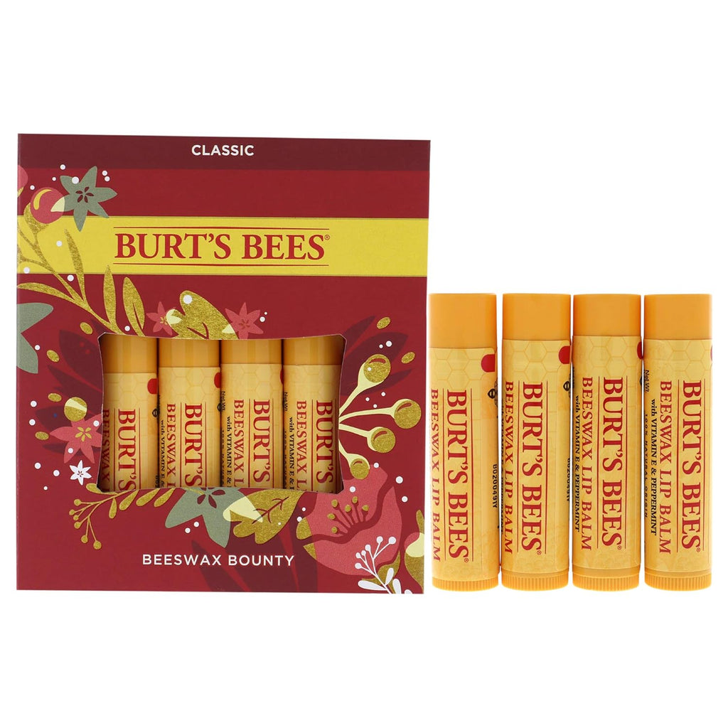 BURT'S BEES CLASSIC HOLIDAY 4 PACK (BEESWAX LIP BALM SET)