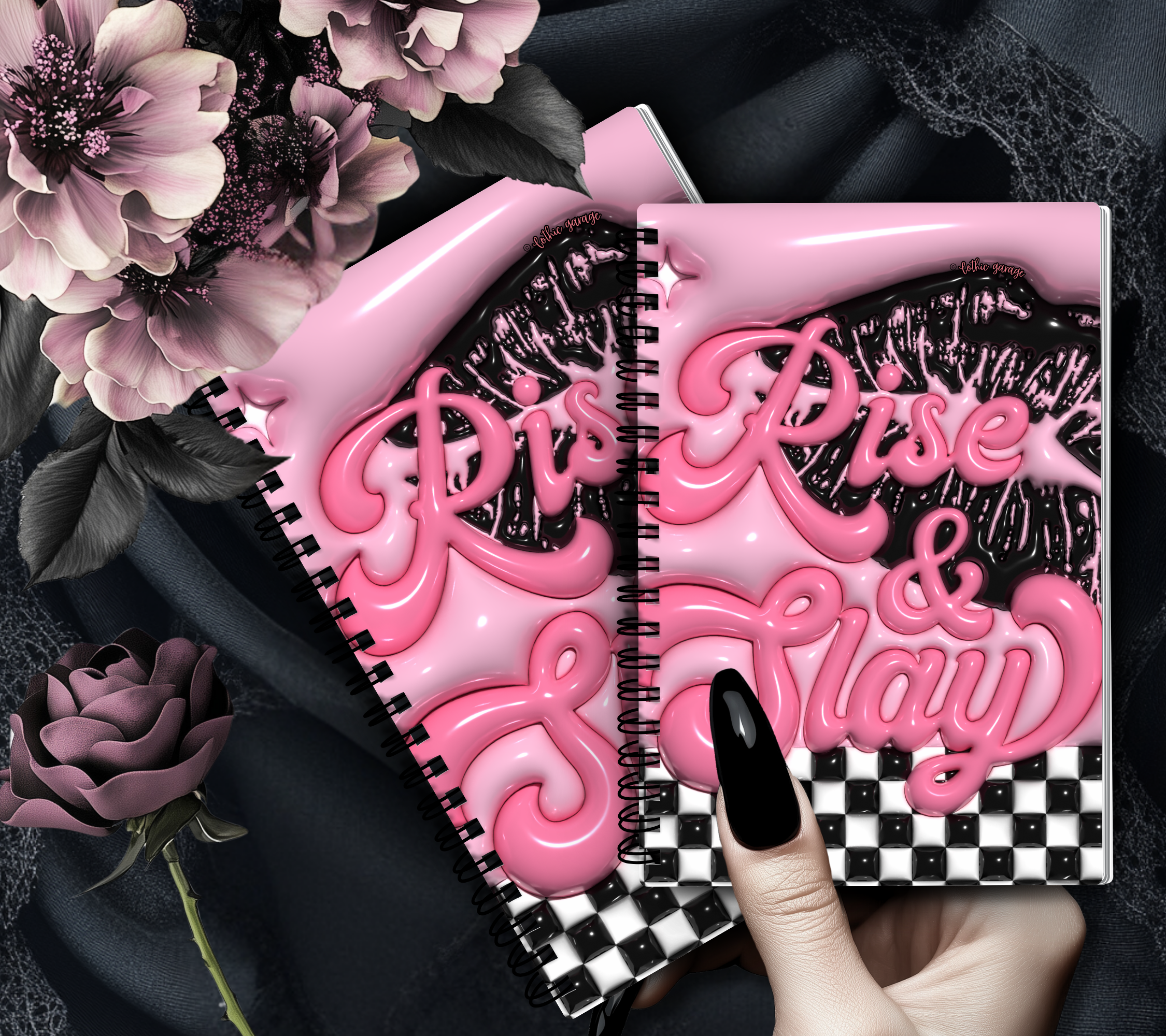 Retro Rise & Slay Lips Reusable Sticker Book, Boujie Vibe Sticker Album, Perfect Gift to Personalize for Sticker Collectors