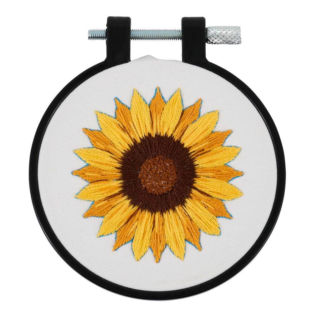 Stamped Embroidery Kit Golden Sunflower