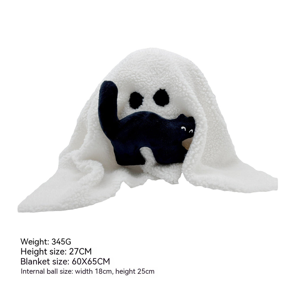 Halloween Ghost Plush Toy – Soft Decorative Doll with Pumpkin, Devil, or Cat