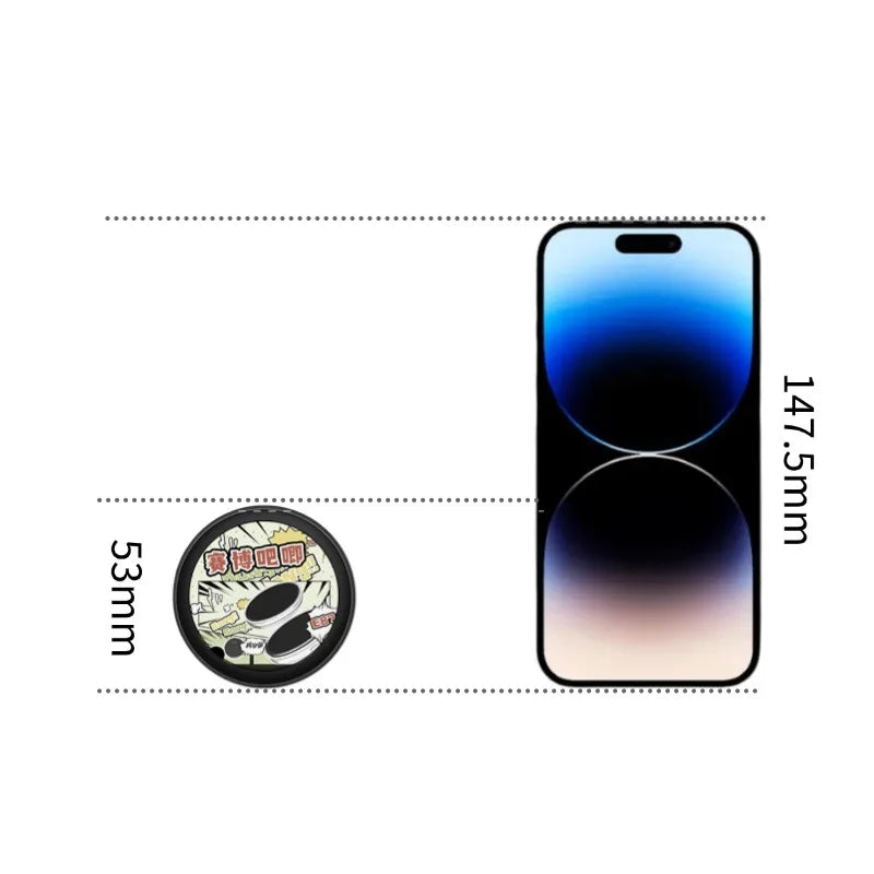 Hot Smart Bluetooth Anime Digital Badge - Touchscreen E-Ink Photo Frame w/ Video Playback, 7-Color LED, App Control, 18H Battery