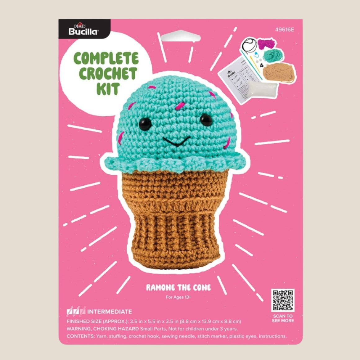 Amigurumi Crochet Kit - Ramone the Cone