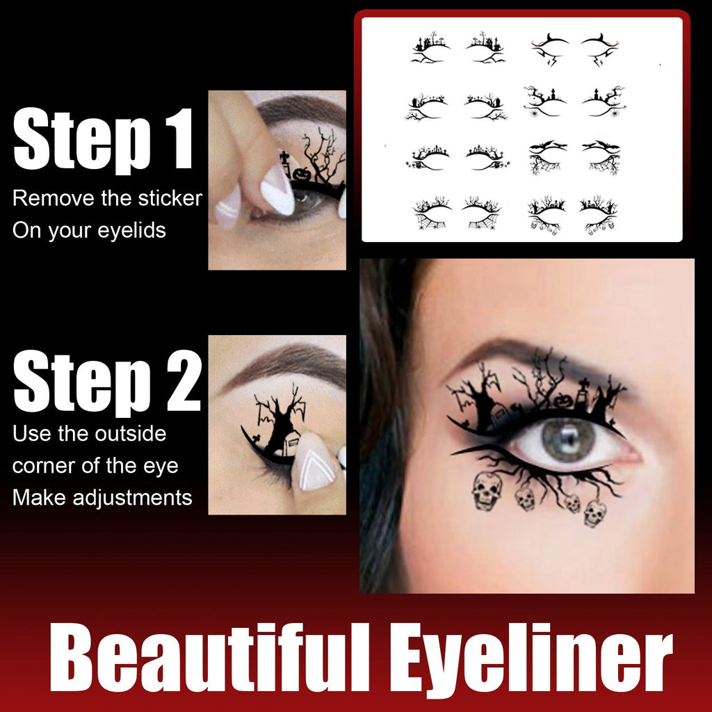 Eyeliner Stick Scary Fashion Party Makeup Kit Bat Spider Decorative Eyeliner Eyeshadow Stick