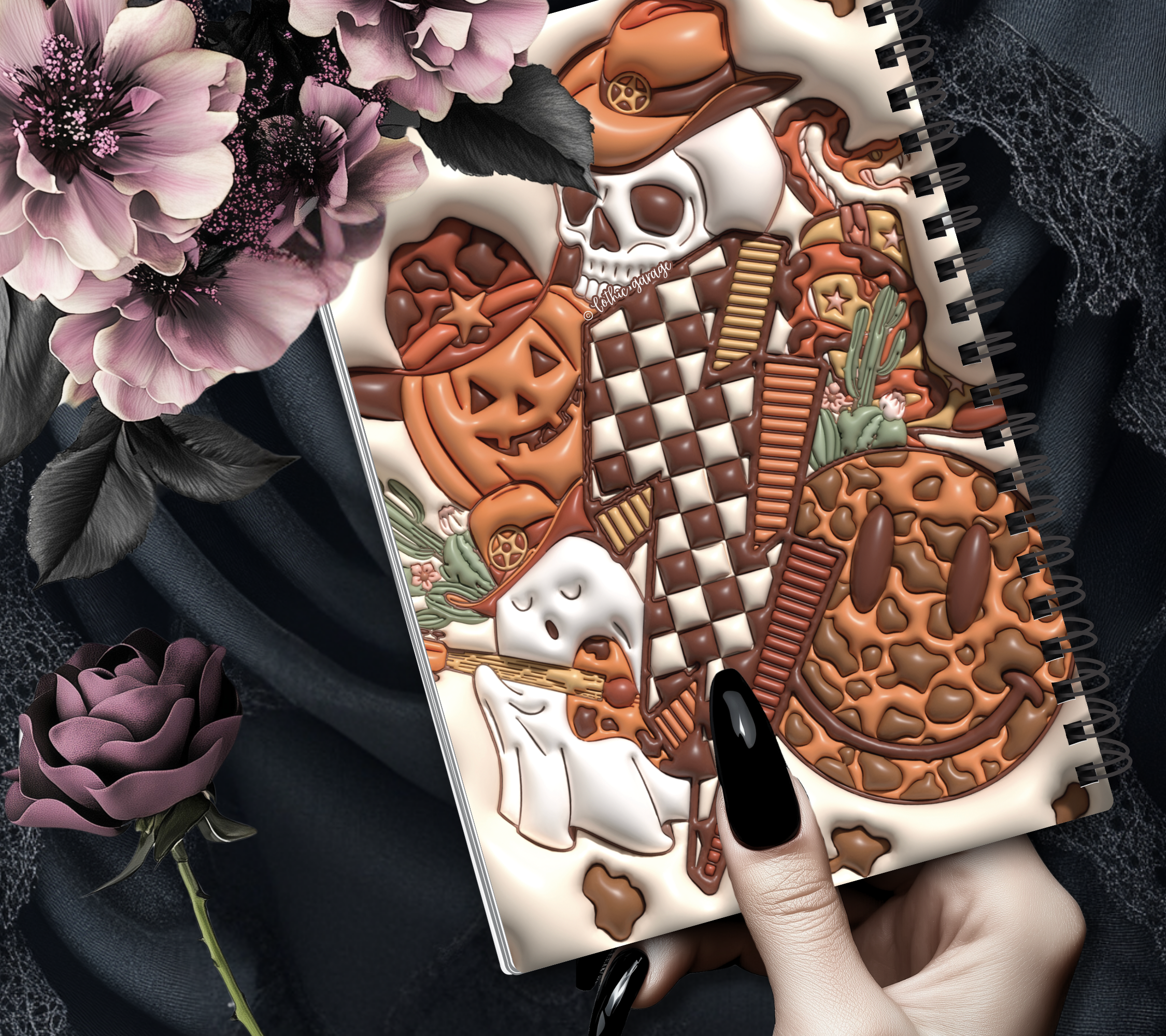 Happy Fall Country Collage Reusable Sticker Book, Spooky Vibe Sticker Album, Perfect Gift to Personalize for Sticker Collectors