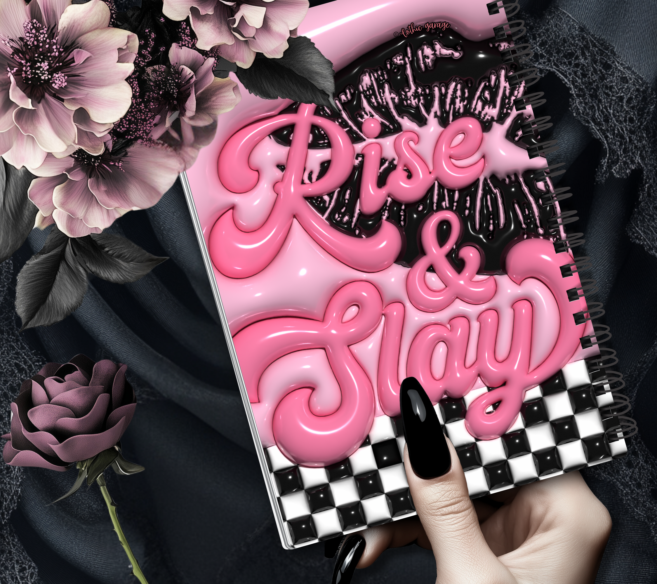 Retro Rise & Slay Lips Reusable Sticker Book, Boujie Vibe Sticker Album, Perfect Gift to Personalize for Sticker Collectors