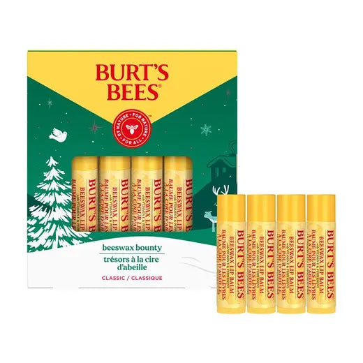 BURT'S BEES BEESWAX BOUNTY CLASSIC LIP BALM GIFT SET (4 PACK)