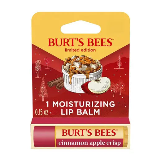 BURT'S BEES HOLIDAY CINNAMON APPLE CRISP LIP BALM (0.15 OZ TUBE)