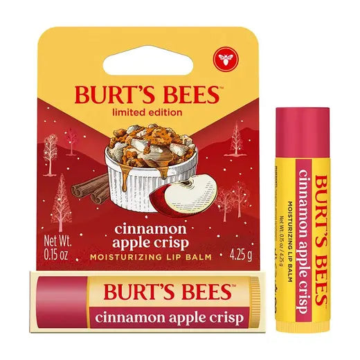 BURT'S BEES HOLIDAY CINNAMON APPLE CRISP LIP BALM (0.15 OZ TUBE)