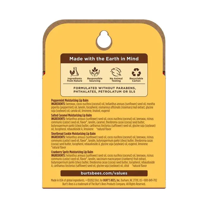 BURT'S BEES FESTIVE FIX LIP BALM (4 PACK)