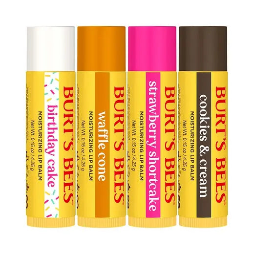 BURT'S BEES PARTY PACK LIP BALM SET (4 TUBES, 0.15 OZ)