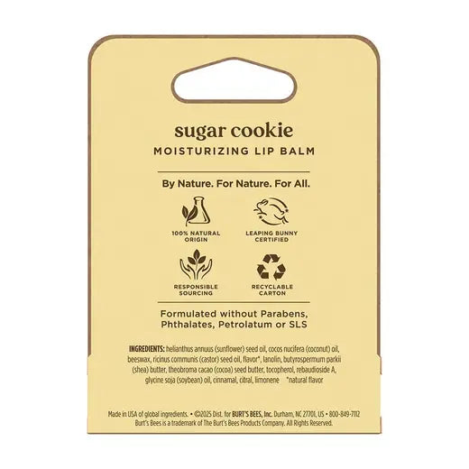 BURT'S BEES HOLIDAY SUGAR COOKIE LIP BALM (1 TUBE, 0.15 OZ)