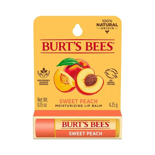 BURT'S BEES SWEET PEACH LIP BALM (0.15 OZ TUBE)