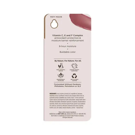 BURT'S BEES MISTY MAUVE TINTED BOOSTED LIP BALM (0.16 OZ)
