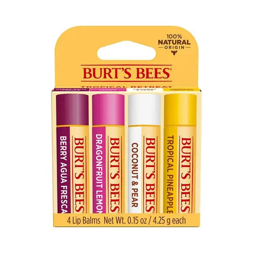 BURT'S BEES TROPICAL LIP BALM (4 PACK)