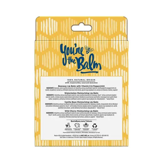 BURT'S BEES YOU'RE THE BALM LIP BALM SET (4 TUBES, 0.15 OZ)