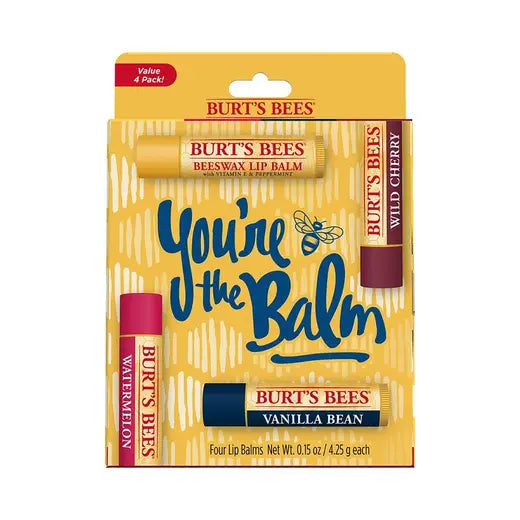 BURT'S BEES YOU'RE THE BALM LIP BALM SET (4 TUBES, 0.15 OZ)