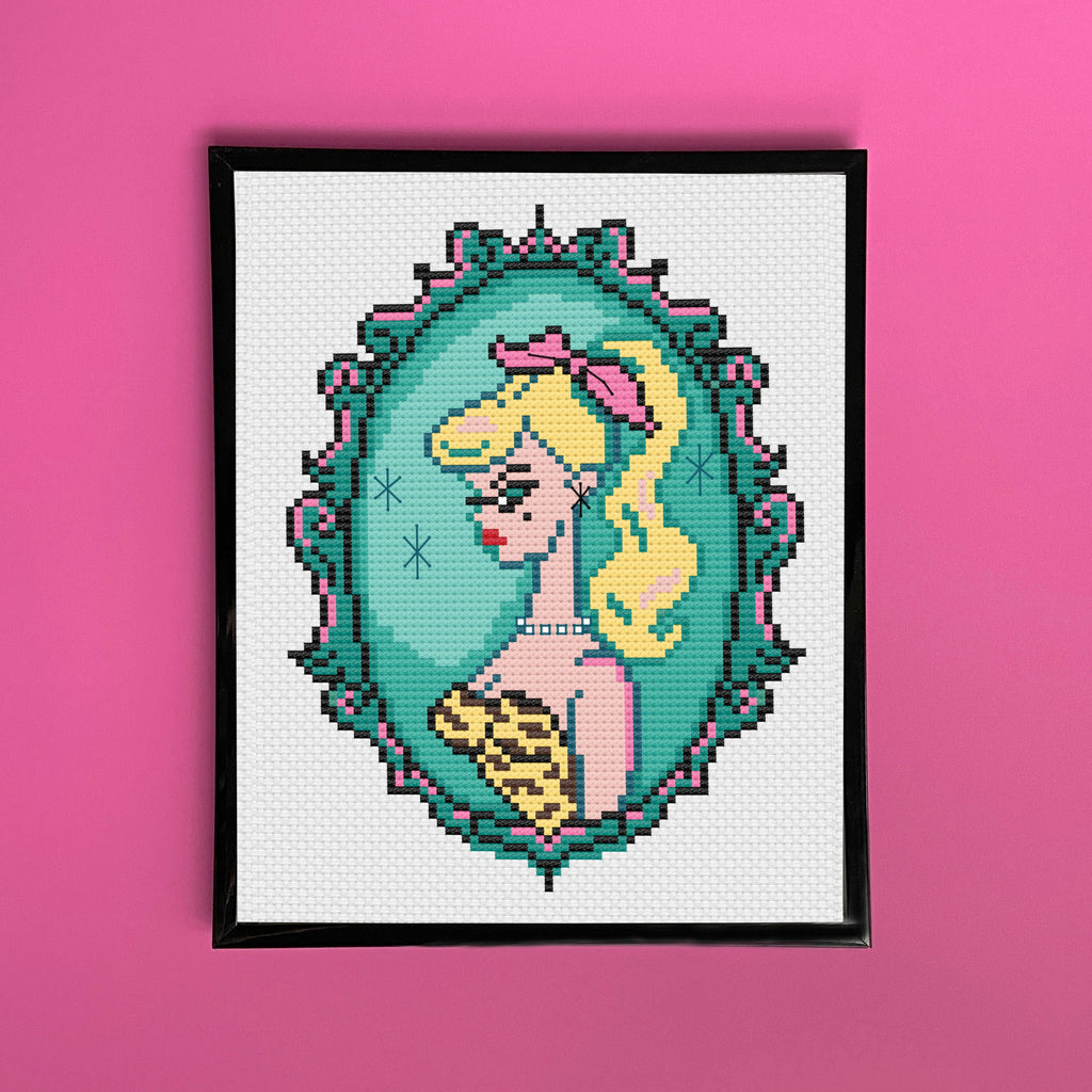 Cameo Doll: Blonde by Fluff Counted Cross Stitch Kit