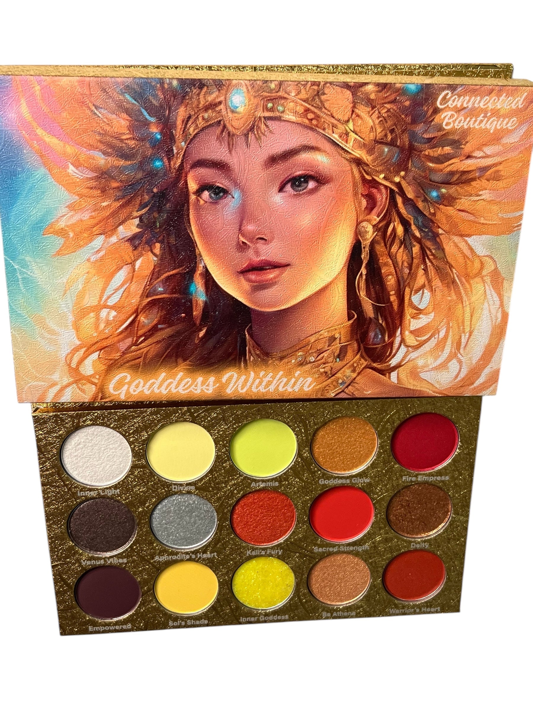 Goddess Within 15‑Shade Eyeshadow Palette – Bold Mattes & Luminous Shimmers