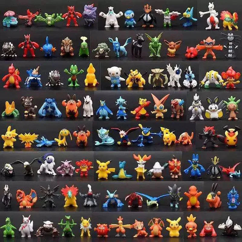 144 Pcs Mini Pokemon Figures Set
