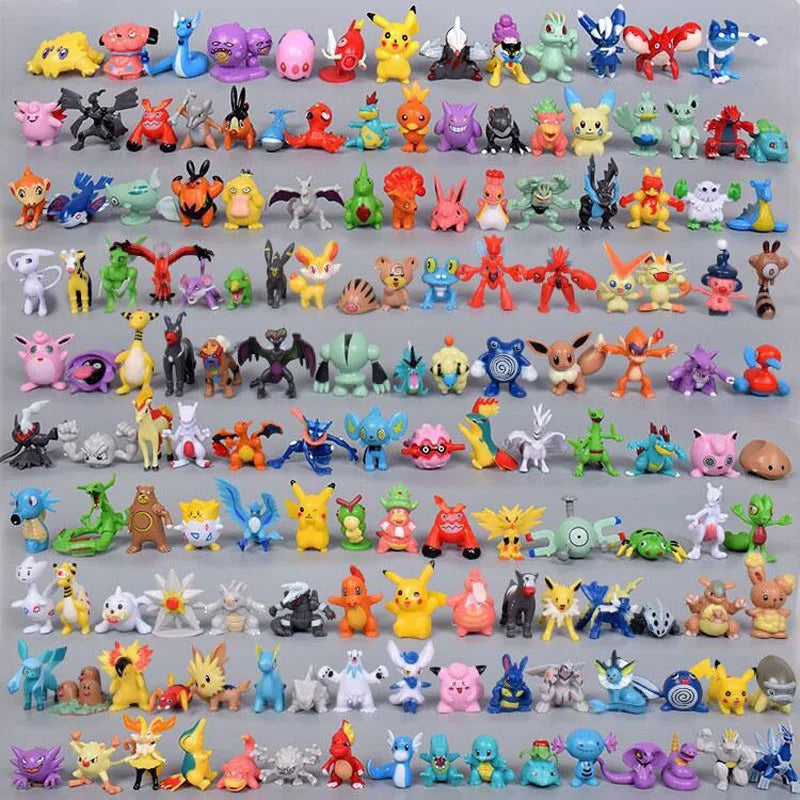 144 Pcs Mini Pokemon Figures Set