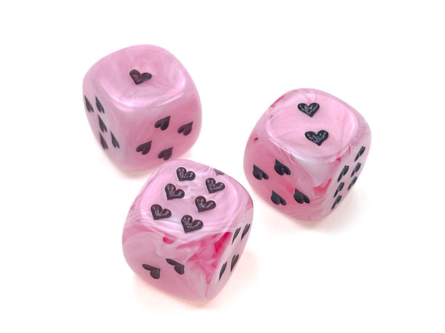 Heart 16mm Cirrus® w/pips Pink/black d6