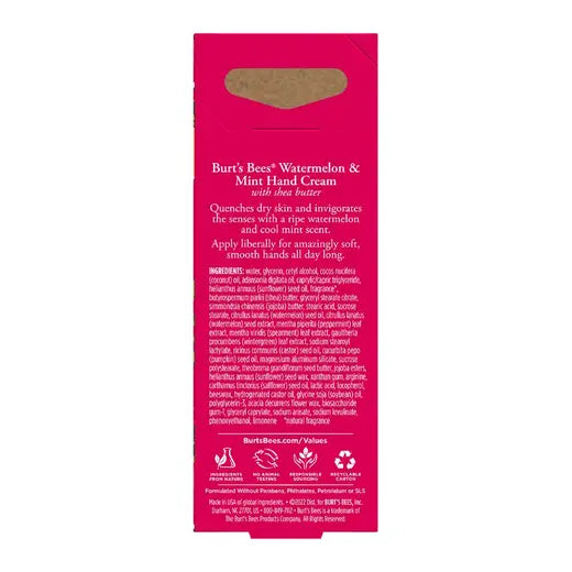 BURT'S BEES WATERMELON & MINT HAND CREAM (1.0 OZ)