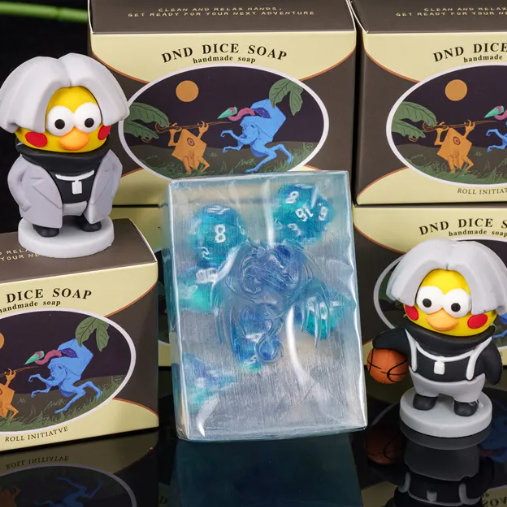 Dice Soap | Lemon Scent Transparent Handmade Soap w/Dice Inside