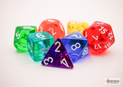 Prism Translucent GM & Beginner Player Polyhedral 7-Die Set