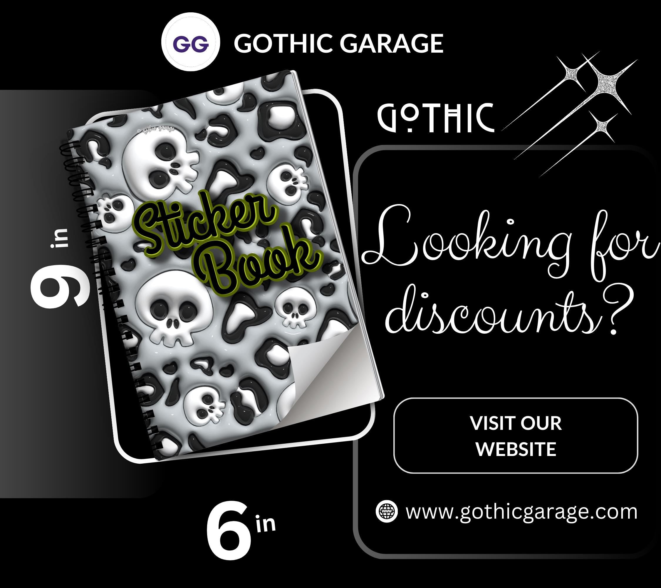 Cartoon Skeletons Reusable Sticker Book, Perfect Gift to Personalize,  Kids and Adult Friendly Sticker Organizer