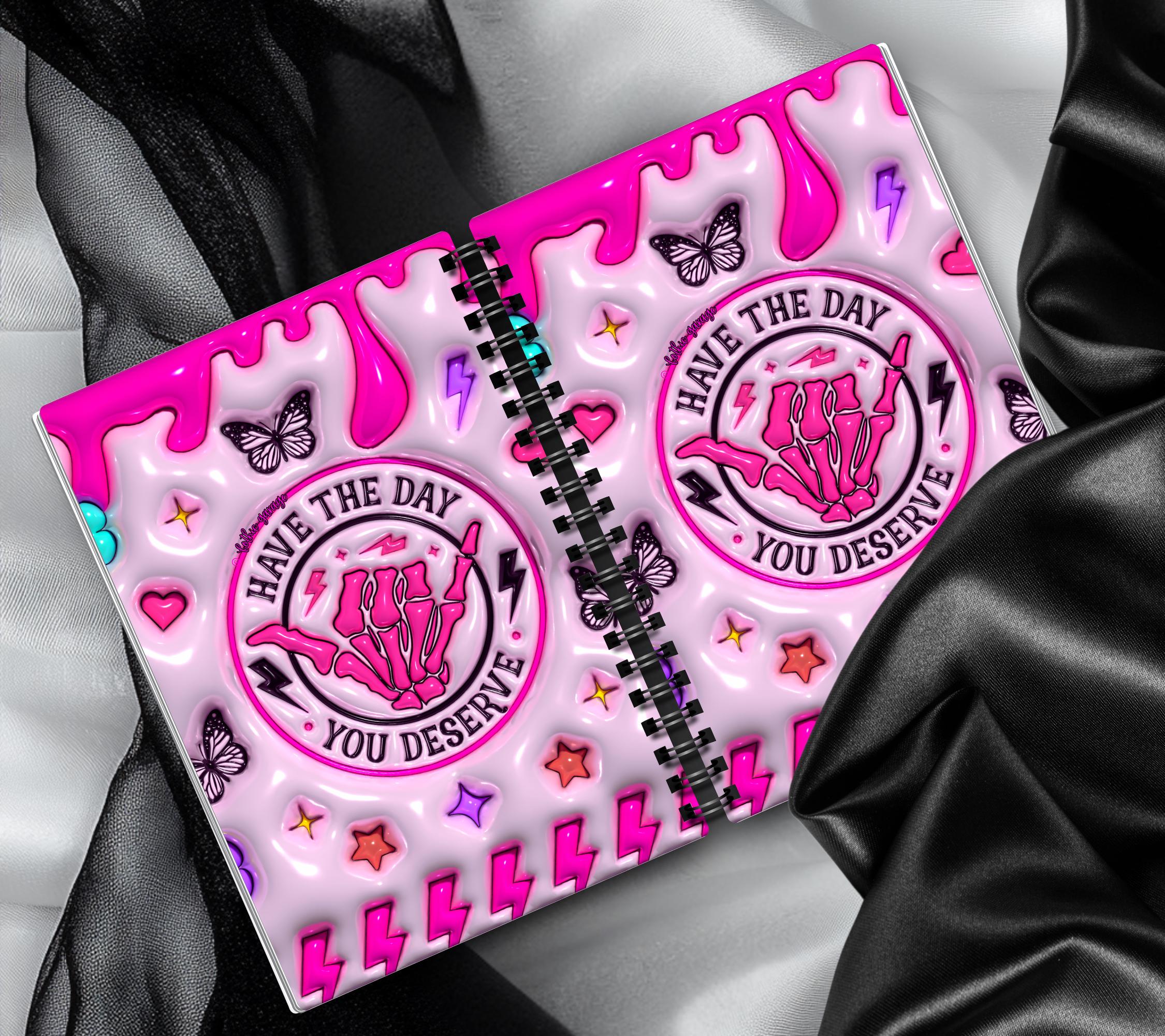 Have the Day You Deserve Reusable Sticker Book, Sarcastic Vibe Sticker Album, Perfect Gift to Personalize Sticker Collectors