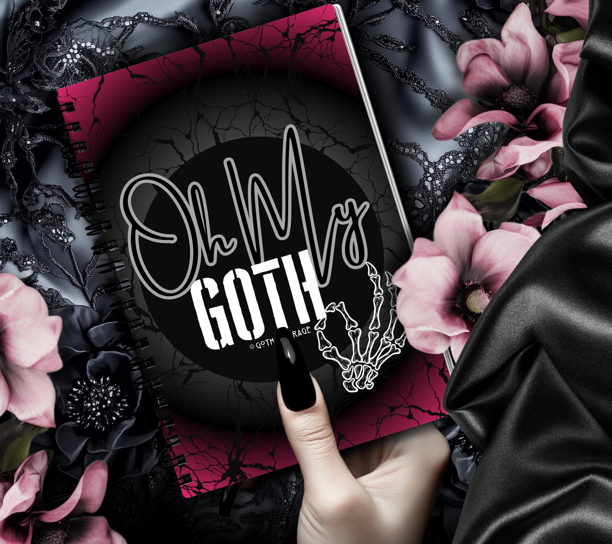 Oh My Goth Skeleton Hand Reusable Sticker Book, Perfect Gift to Personalize,  Sticker Organizer Album