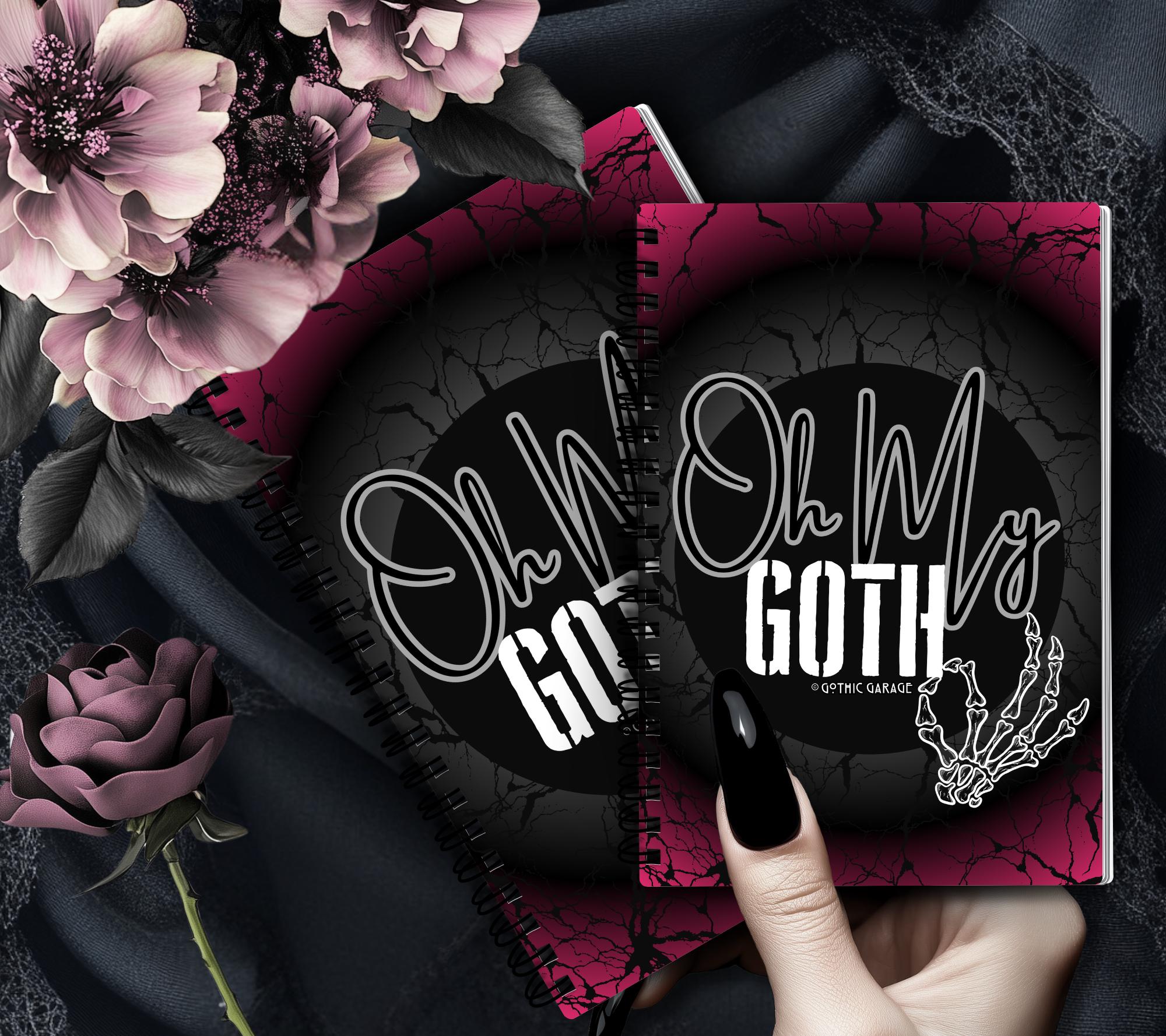 Oh My Goth Skeleton Hand Reusable Sticker Book, Perfect Gift to Personalize,  Sticker Organizer Album